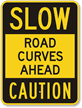 Road Curves Ahead Sign