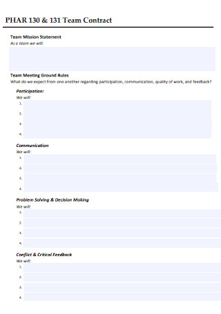 Team Mission Contract Template