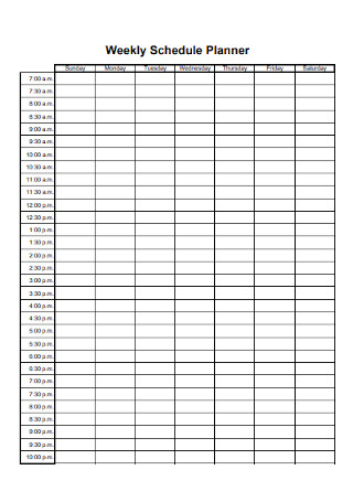 Weekly Schedule Planner