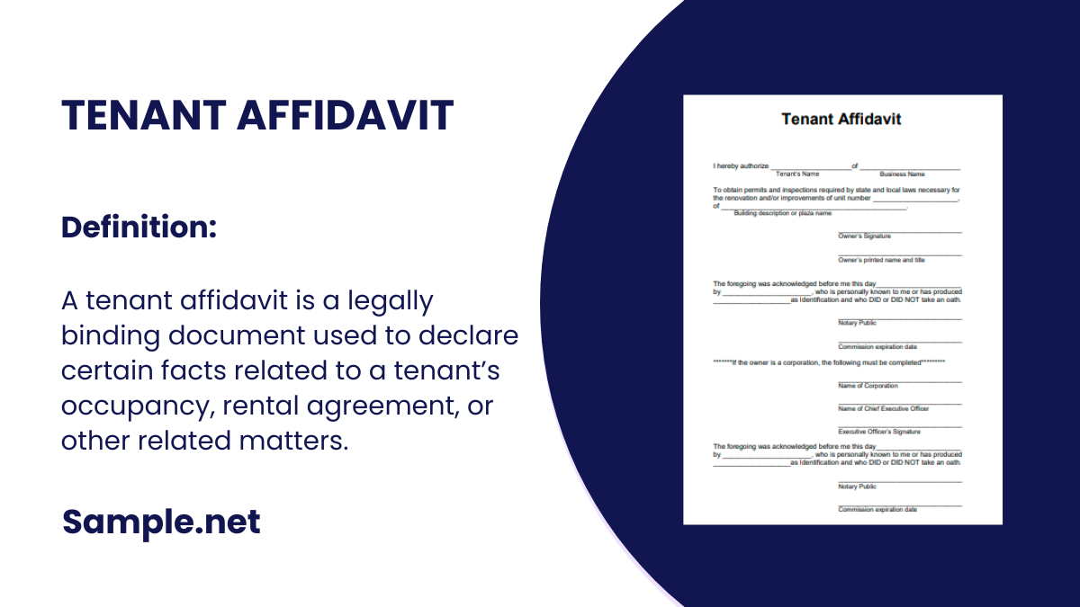 tenant affidavit