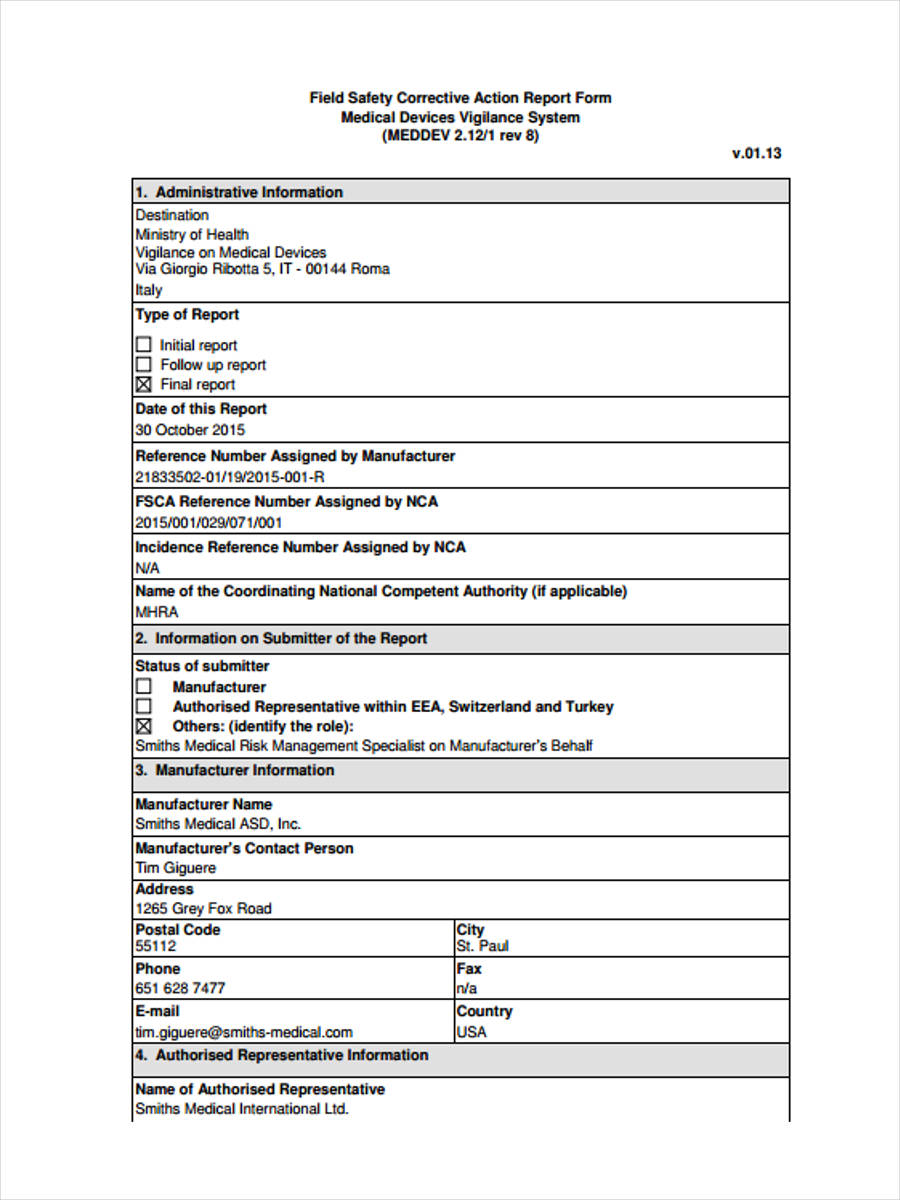 field version corrective action1