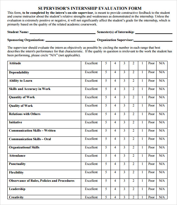 Printable Supervision Template - Printable Templates