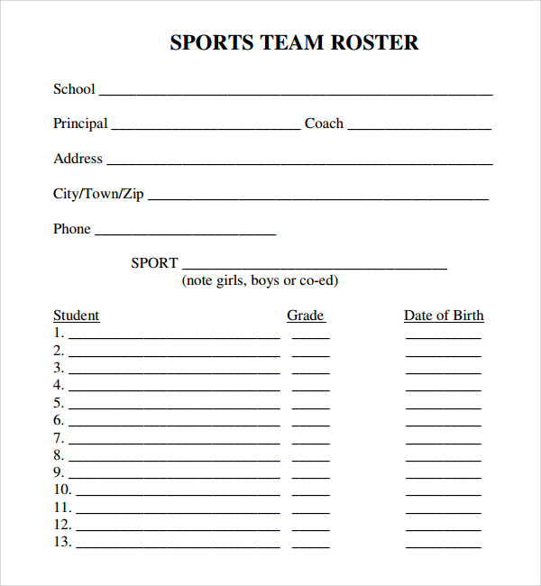 free-7-sample-sports-roster-templates-in-pdf-ms-word