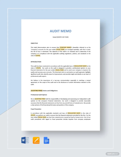 audit memo template