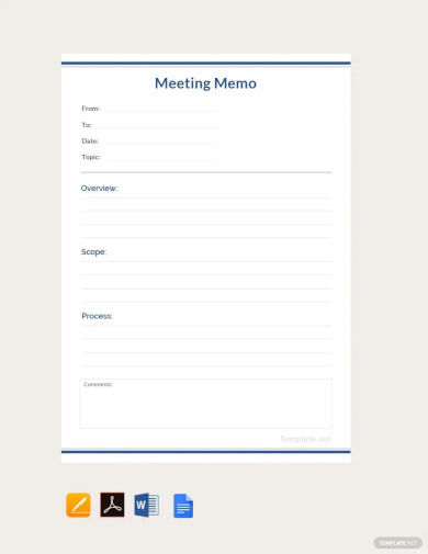 meeting memo template