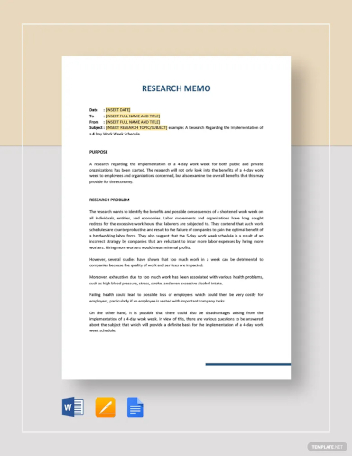 research memo template