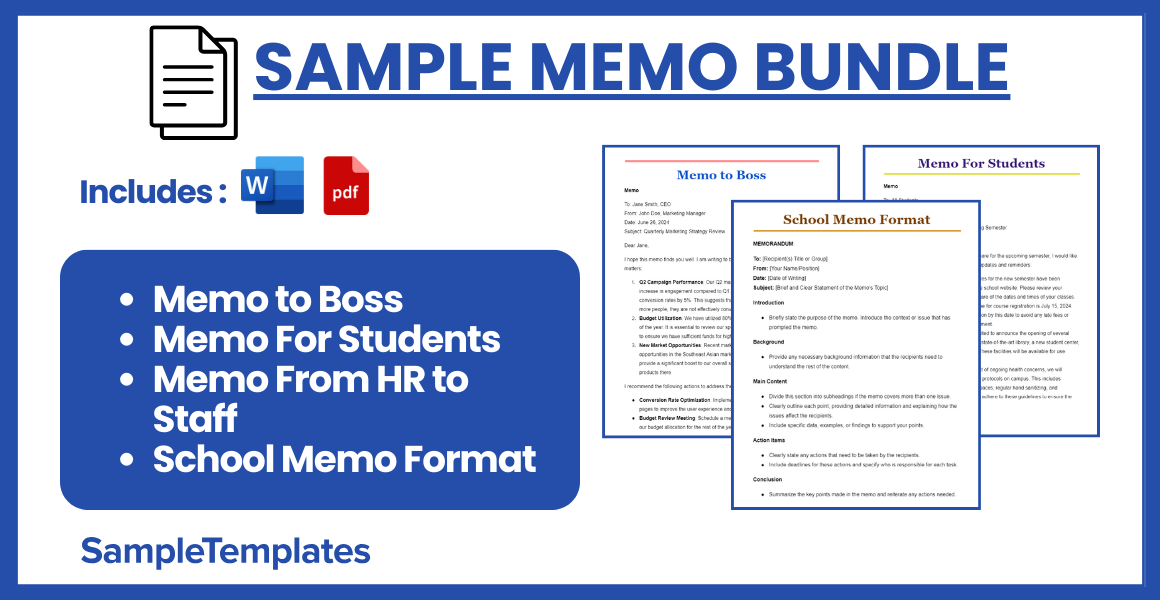 sample memo bundle