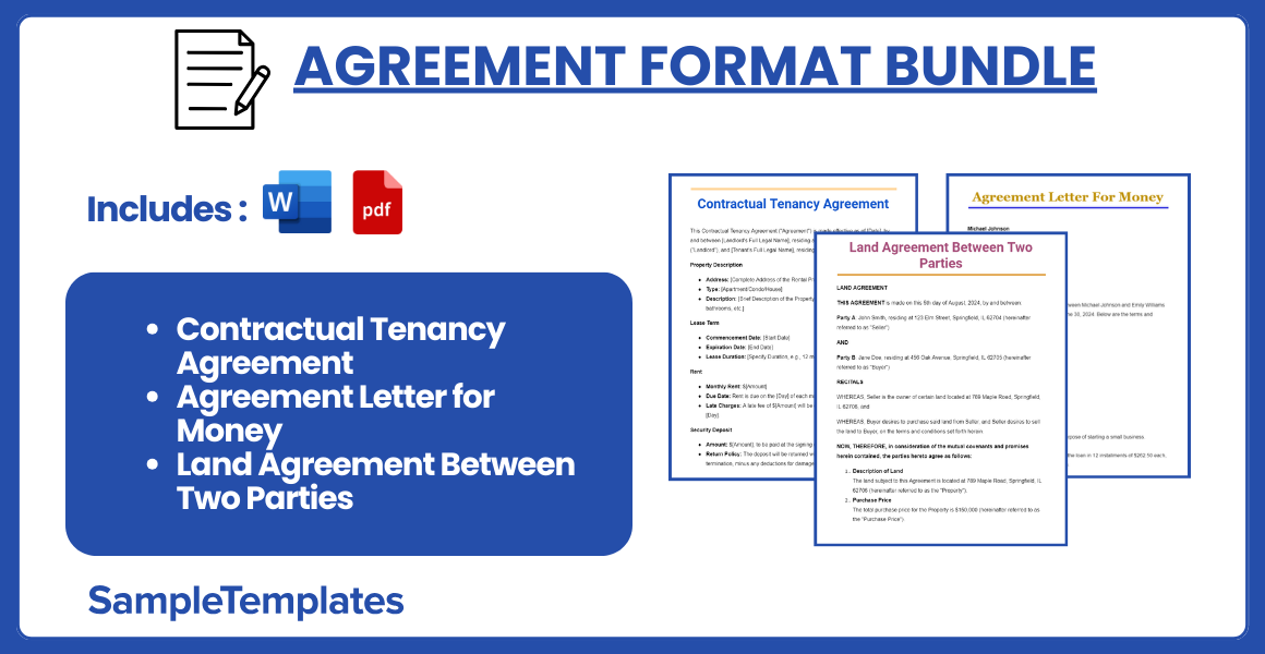 agreement format bundle