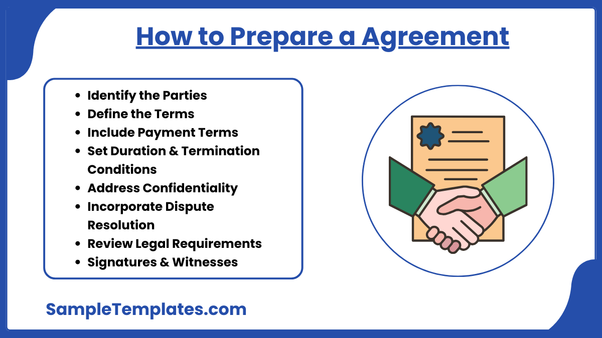 how to prepare a agreement