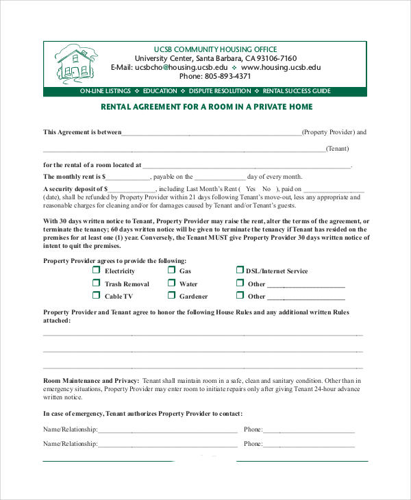 home rent agreement format pdf