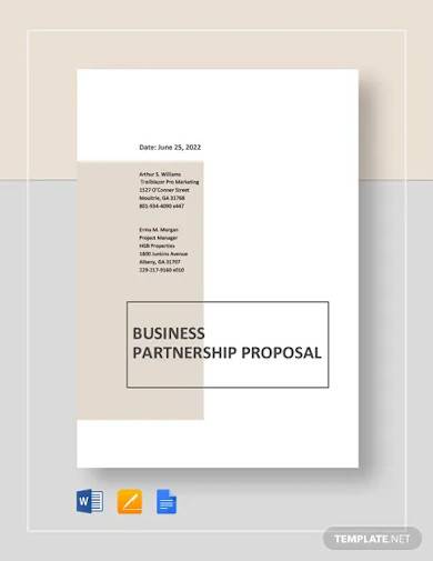 joint venture partnership proposal template