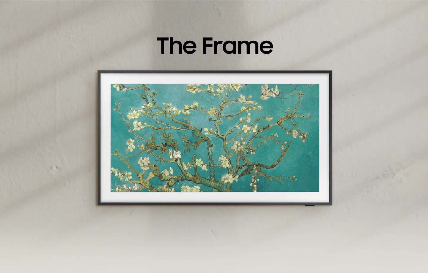 The Frame muestra la Mona Lisa en su pantalla.