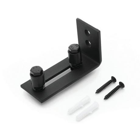 Adjustable Floor-Mount Barn Door Guide - Black