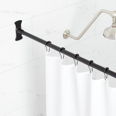 Straight Solid Brass Shower Curtain Rod