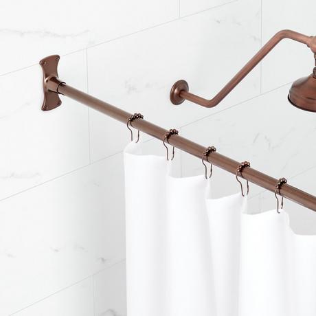 Straight Solid Brass Shower Curtain Rod