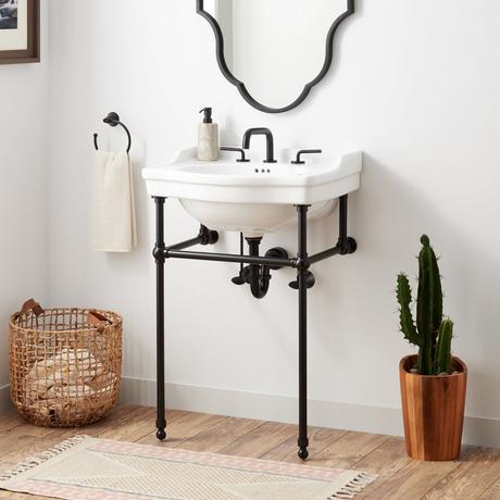 24" Cierra Console Sink with Brass Stand