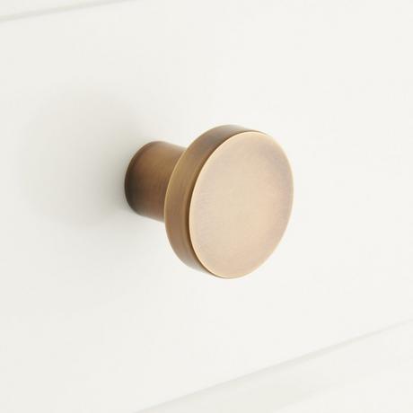 Orvin Brass Flat Round Cabinet Knob