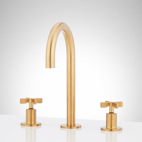 Vassor Widespread Bathroom Faucet - Brushed Gold