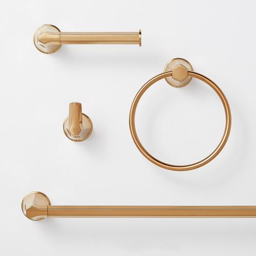 Elita Bathroom Hardware Set in Brushed Gold