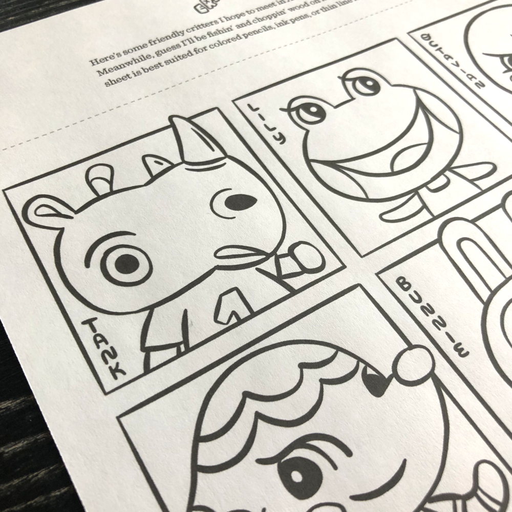 80 Animal Crossing Coloring Pages Marshall Best