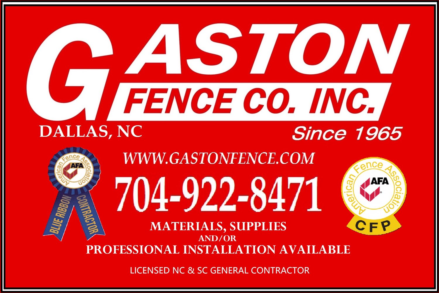 Gaston Fence Co., Inc.