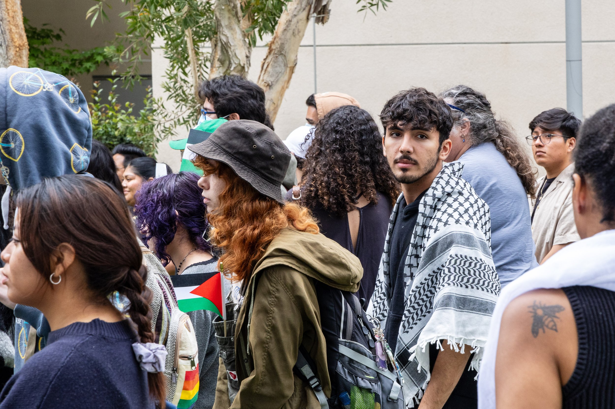  Scenes from concurrent Al-Nakba 2024 and Israel Independence Day events at Santa Monica College (SMC) Quad, Santa Monica, Calif. on Tuesday, May 14, 2024. (Alexey Nosov | The Corsair) 