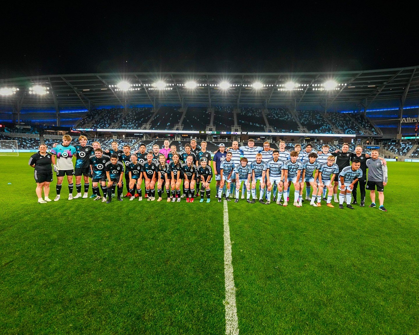 Our #SportingKC Special Olympics Unified Team took on #MNUFC's Unified Team last night at Allianz Field! 

Both teams will play again at @childrensmercypark on September 21 🗓️