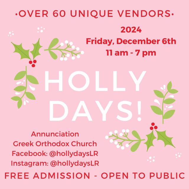 Next Friday - 5 days away - come join me at Holly Days!