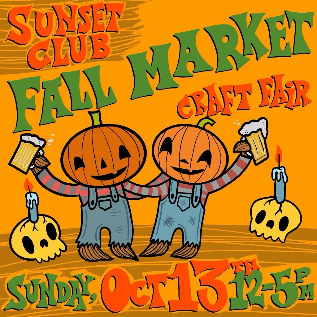 Join us next Sunday, October 13th, and #shopsmall with local vendors and amazing food and cocktails! Doors open at Noon! 
&bull;
&bull;
#sunsetclub #plumisland #shoplocal #crafters #views #northshorema #market #makers