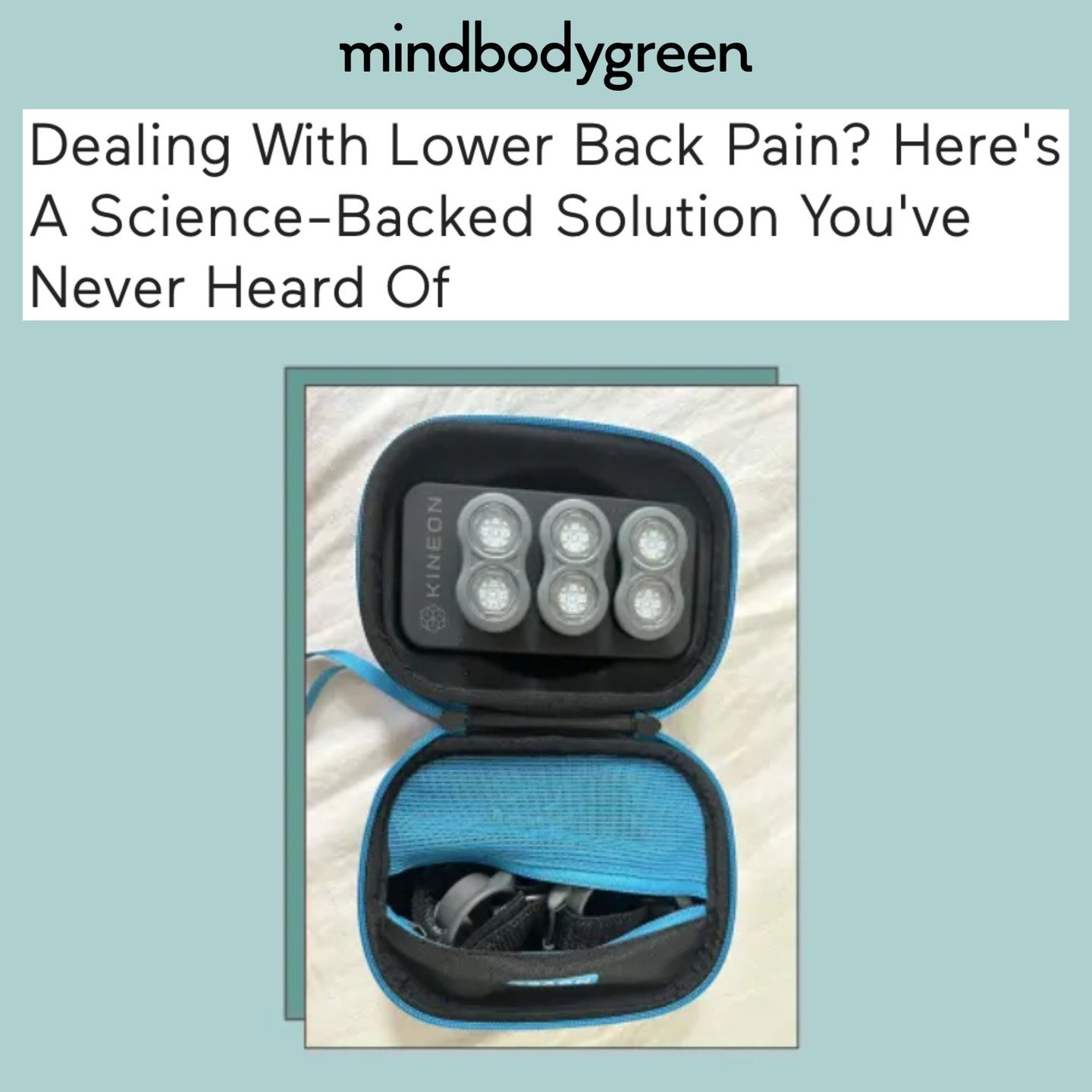 Thank you to @braelynw and @mindbodygreen for the comprehensive review of @kineon_labs innovative MOVE+ red light therapy device! Click the link in bio to read about its benefits for &ldquo;alleviating pain and supporting a fast recovery.&rdquo;