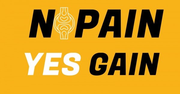 Banner NO PAIN YES GAIN - TREINE SEM DOR