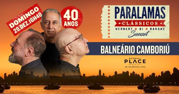 Banner Pré Réveillon com Paralamas do Sucesso - Balneário Camboriú/SC