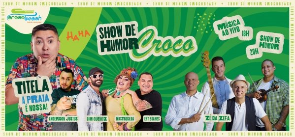 Banner SHOW DE HUMOR CROCOBEACH - TITELA E BRUNO PAZ 26/12