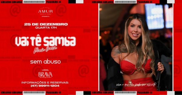 Banner VAI TÊ SAMBA - PRAIA BRAVA - 25/12