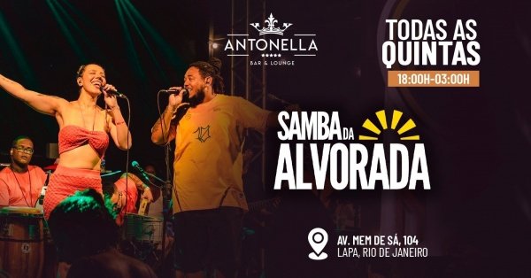 Banner Samba de Roda com Samba da Alvorada na Antonella | Todas as Quintas