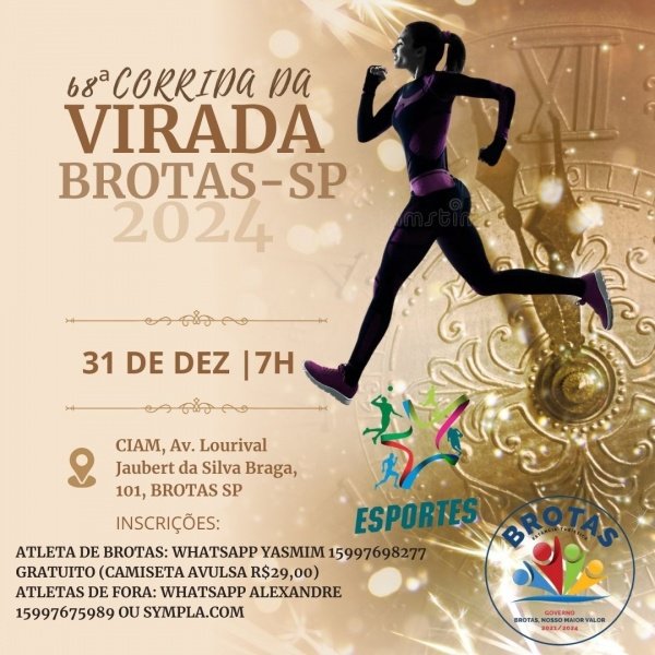 Banner 68ª CORRIDA DA VIRADA - BROTAS SP