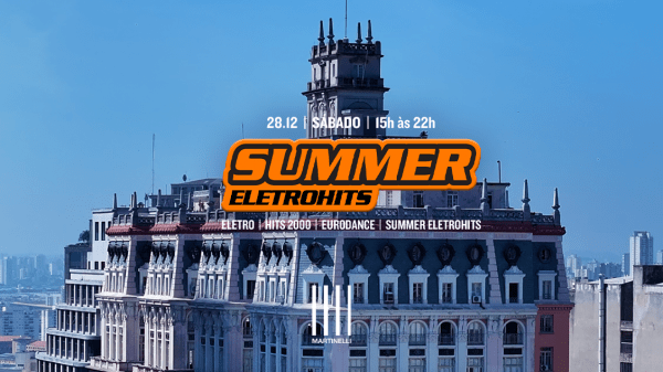 Banner SUMMER ELETROHITS no Edifício Martinelli