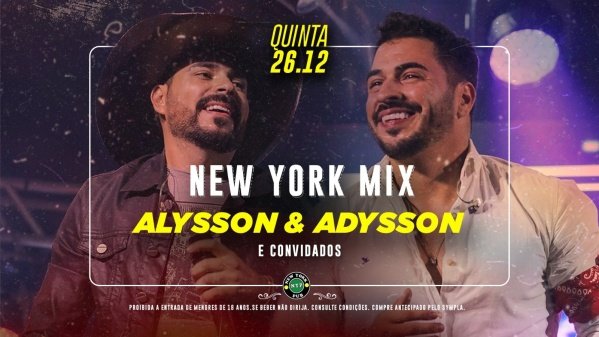 Banner Alysson e Adysson - New York Pub