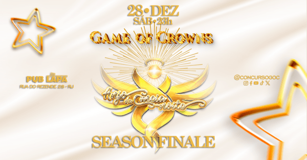 Banner GAME OF CROWNS - FINAL - 28/12 (SÁBADO) PUB LAPA