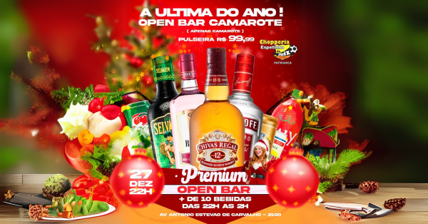 Banner SEXTA OPEN BAR - A ÚLTIMA DO ANO