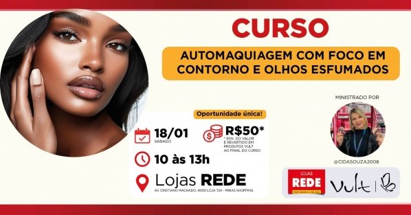 Banner AUTOMAQUIAGEM COM FOCO EM CONTORNO E OLHOS ESFUMADOS