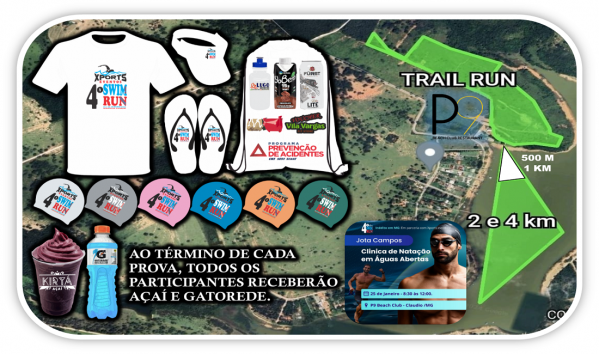 Banner 4º SWIM AND RUN XPORTS EVENTOS E CLÍNICA AGUAS ABERTAS JOTA CAMPOS