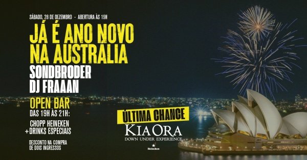 Banner FESTA JÁ É ANO NOVO NA AUSTRÁLIA! ÚLTIMO LOTE!