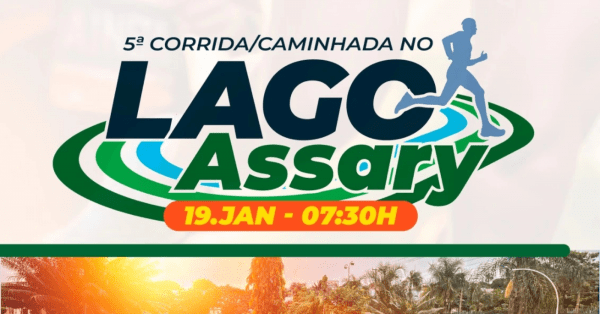 Banner 5ª Corrida e Caminhada no Lago - Assary Clube de Campo - Votuporanga-SP