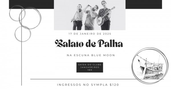 Banner Balaio de Palha na Escuna Blue Moon