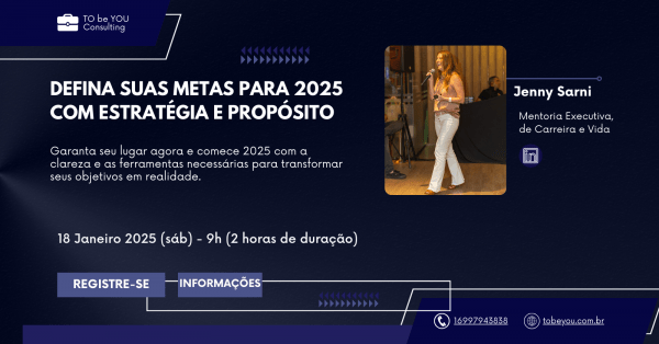 Banner Defina suas Metas para 2025 com Estratégia e Propósito