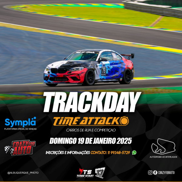 Banner Track Day e Time Attack em Interlagos - Domingo 19.01.2025