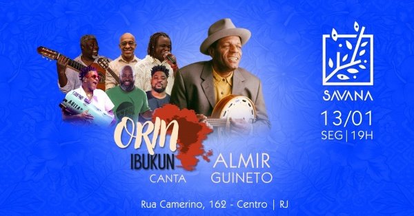 Banner Canção abençoada canta Almir Guineto na Casa Savana