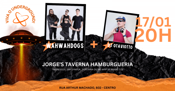 Banner Wahwahdogs + DJ Otaviotto: Noite de Rock Alternativo