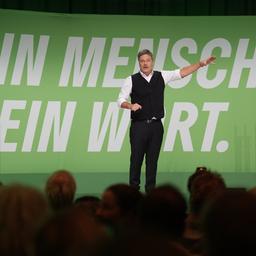 Robert Habeck von den Grünen bei einer Wahlkampfveranstaltung.